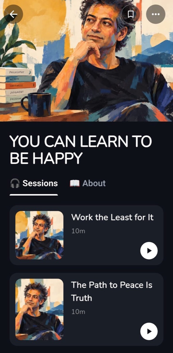 ANSO collection “You Can Learn to Be Happy” with a list of sessions