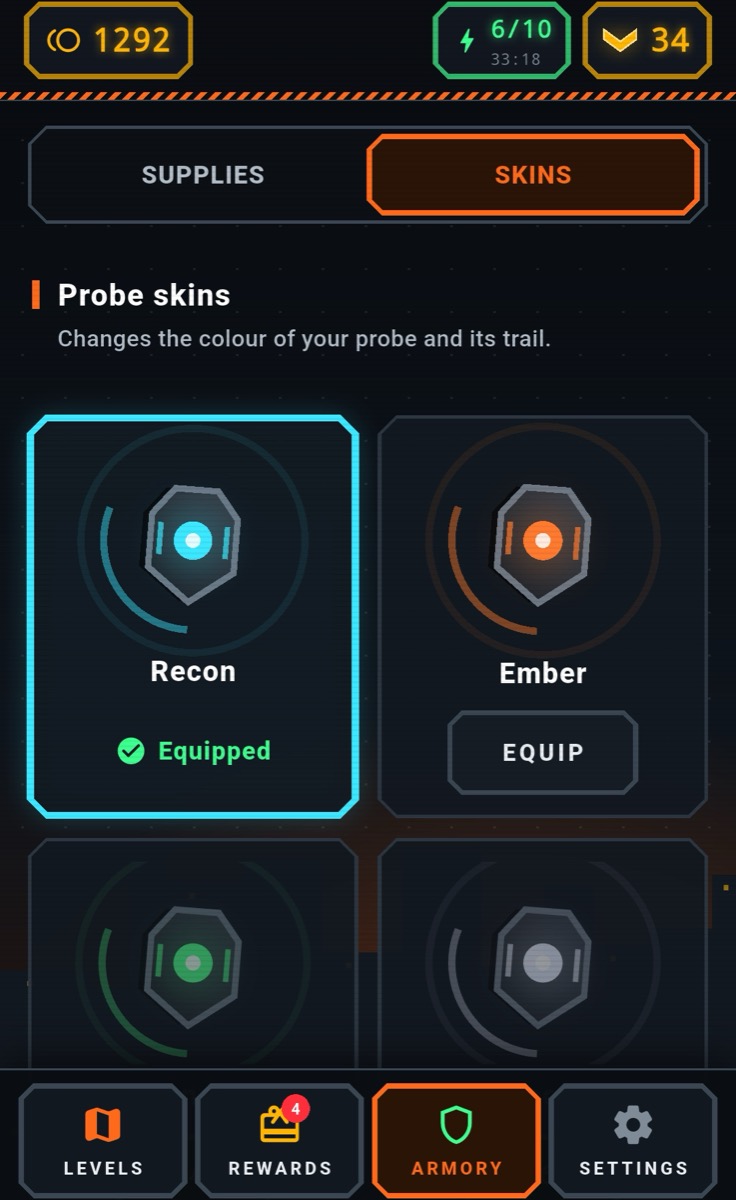 Armory: probe skins Recon and Ember