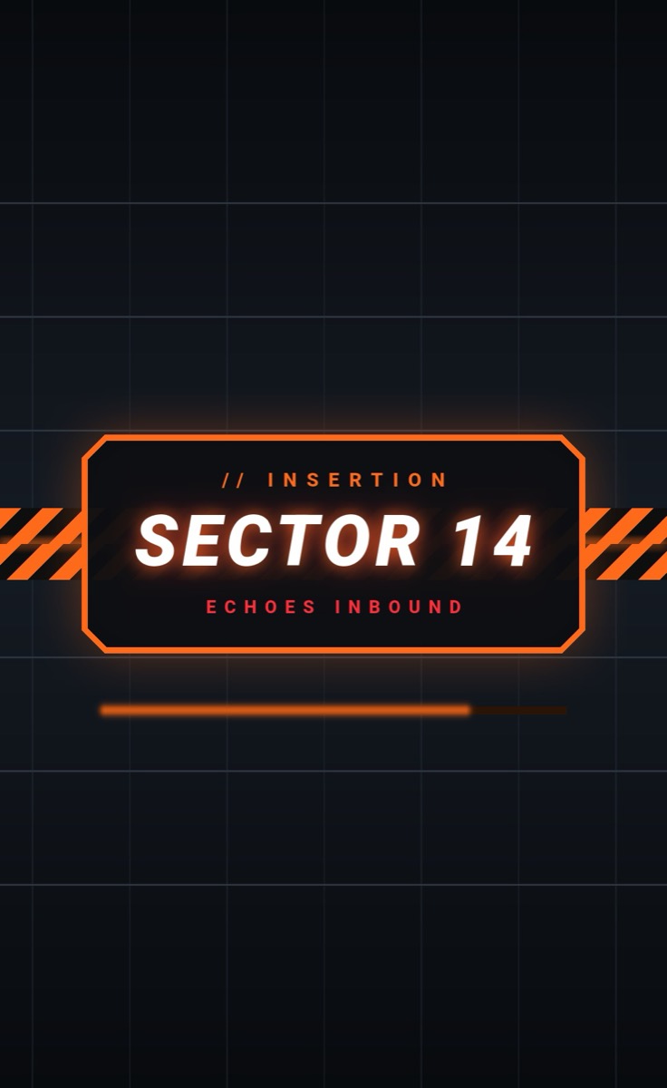 Insertion screen for sector 14: echoes inbound