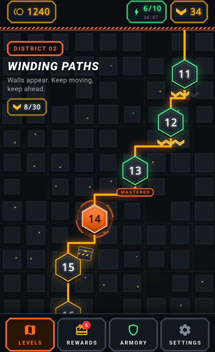 District 02, Winding Paths: the sector map